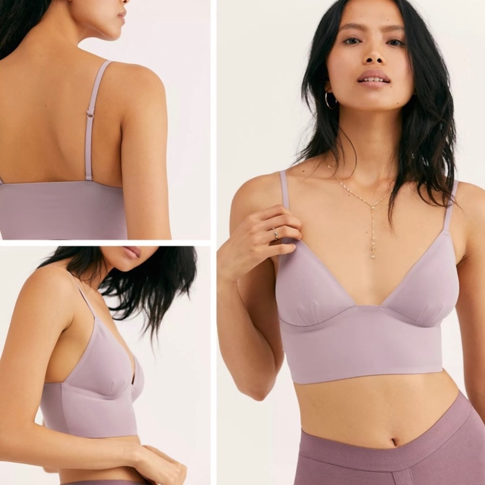NWT FREE PEOPLE sage longline seamless amethyst bralette